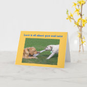 おもしろカード遊犬の鳴き声 カード (黄色い花)