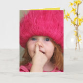 おもしろカード-この1つを選びました-カスタムなメッセージ カード (黄色い花)