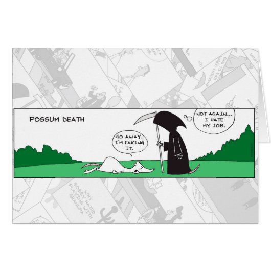 おもしろカード – 死の可能性 (正面横)