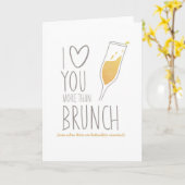 おもしろカード: 私はブランチよりもっと愛します カード (黄色い花)