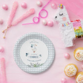おもしろガチョウ 誕生日 いろんな年齢 青 ペーパープレート (パーティー)