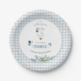 おもしろガチョウ 誕生日 いろんな年齢 青 ペーパープレート