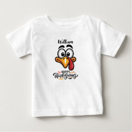 おもしろガーフィーの七面鳥の顔のカスタム・カートゥーン ベビーTシャツ