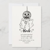 おもしろガールズハロウィンパーティ落書き招待状 招待状 (正面)