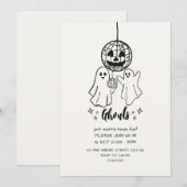 おもしろガールズハロウィンパーティ落書き招待状 招待状 (正面/裏面)