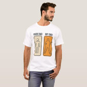 おもしろギターダッドヴィンテージ彫刻Tシャツデザイン_1 Tシャツ (正面フル)