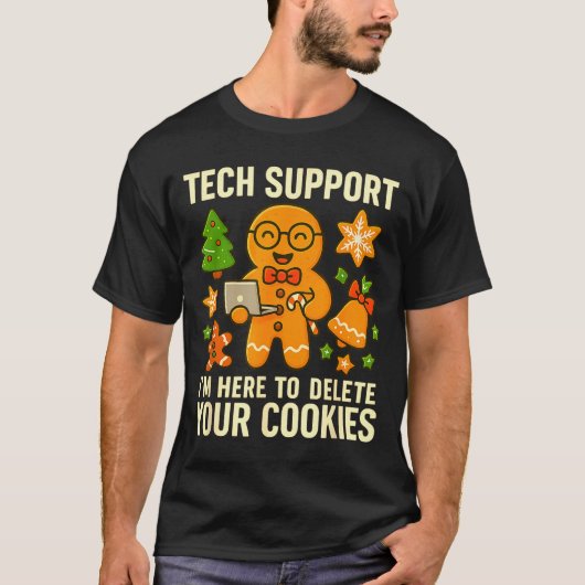 おもしろクッキー削除のテクニカルサポート X Tシャツ (正面)