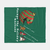 おもしろクリスマス オーナメント フリースブランケット (正面(横))