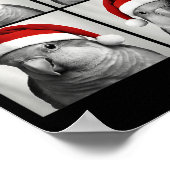 おもしろクリスマス クェーカー・パロット サンタ フォトブース ポスター (角)