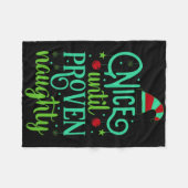 おもしろクリスマス プレゼント 証明されるまでよい T シャツ フリースブランケット (正面(横))