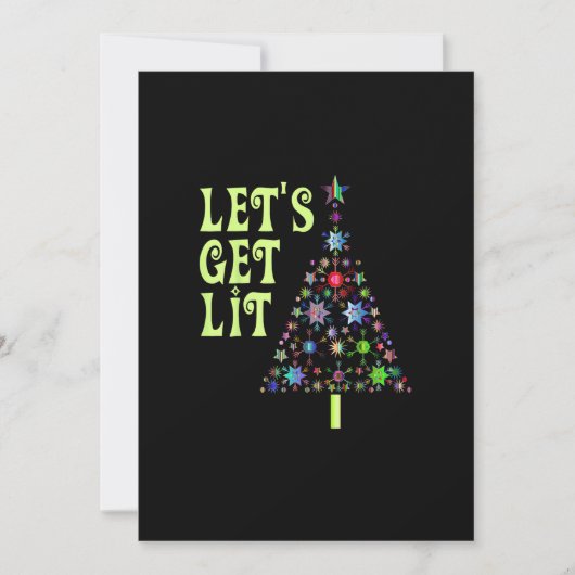 おもしろクリスマス Let's Get Lit シーズンカード (正面)