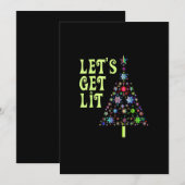 おもしろクリスマス Let's Get Lit シーズンカード (正面/裏面)
