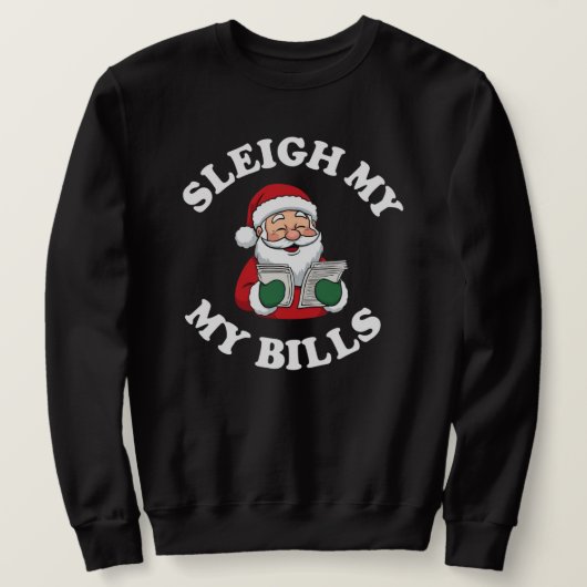おもしろクリスマスTシャツ 借金地獄 スウェットシャツ (デザイン正面)