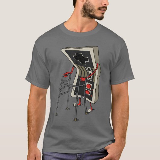 おもしろゲーマー ゲーム レトロ 80年代 90年代 ビデオゲーム オタク Tシャツ (正面)