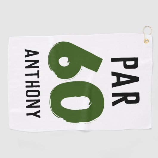 おもしろゴルファー 誕生日 60歳 おめでとう パパ ゴルフタオル (横)