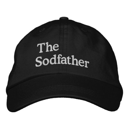 おもしろゴルフ雑貨 THE SODFATHER 刺繍入りキャップ (正面)