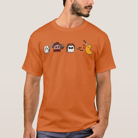 おもしろゴーストパロディハロウィーンゲーマー80年代ホラー映画 Tシャツ (正面)