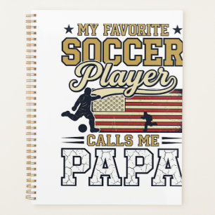 おもしろサッカーパパビンテージTシャツデザイン_1 プランナー手帳