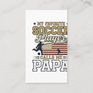 おもしろサッカーパパビンテージTシャツデザイン_1 名刺