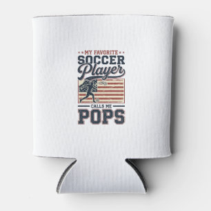 おもしろサッカーパロディ ビンテージ風彫刻Tシャツデザイン_1 缶クーラー