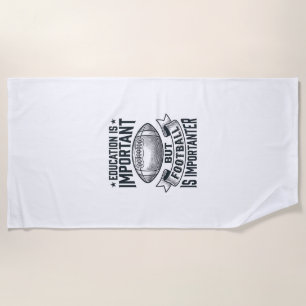 おもしろサッカー教育ビンテージTシャツデザイン (2)_ ビーチタオル
