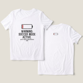 おもしろサッカー モード有効 低バッテリー警告 トライブレンドTシャツ