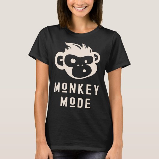 おもしろサルモードクールチンパンジー野生の霊長類動物 Tシャツ (正面)