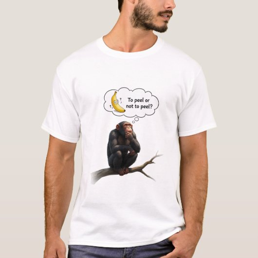 おもしろサル思考Tシャツ Tシャツ (正面)