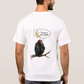 おもしろサル思考Tシャツ Tシャツ (裏面)
