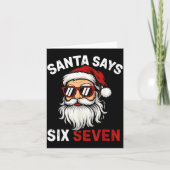 おもしろサンタが言う 67 クリスマス ミーム Xmas カード (正面)