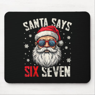 おもしろサンタが言う「6 7」クリスマス67 ミーム Xmas マウスパッド