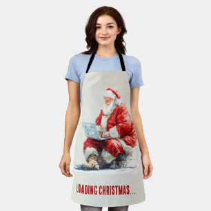 おもしろサンタのクリスマスデザイン エプロン