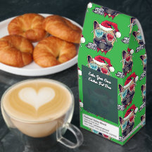 おもしろサンタのクリスマスパグがクールなデザイン