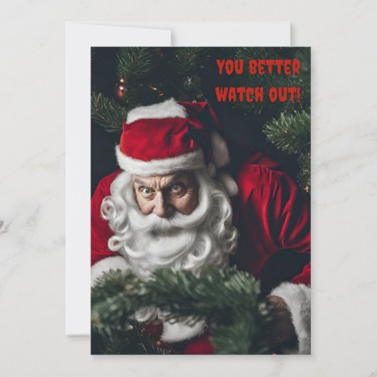 おもしろサンタクリスマス 気をつけて! シーズンカード (正面)