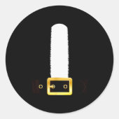 おもしろサンタクロース クリスマスイブ 朝のスーツ ベルト ラウンドシール (正面)