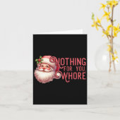 おもしろサンタクロース ビンテージ あなたへのプレゼントなし ファミリー X カード (黄色い花)