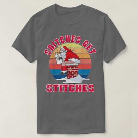 おもしろサンタクロースXmas家族パジャマ、密告者は Tシャツ (デザイン正面)