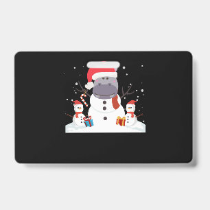 おもしろサンタヒポクリスマス雪だるまXmasギフト バッジ