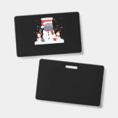 おもしろサンタヒポクリスマス雪だるまXmasギフト バッジ (正面＆裏面)