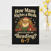 おもしろサンタ読書67ミームTシャツ クリスマス教師 カード (黄色い花)