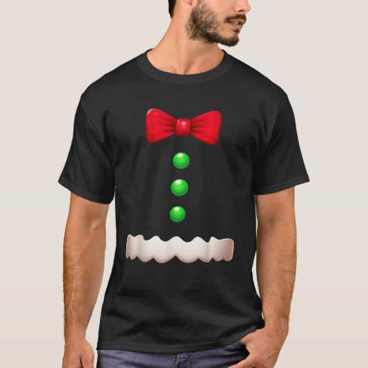 おもしろジンジャーブレッドマンチョコレートコスチューム子供用男の子 Tシャツ (正面)