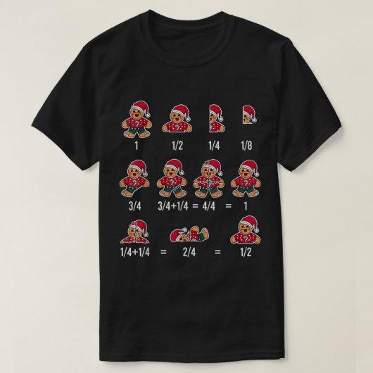 おもしろジンジャーブレッド クリスマスマスデザイン Tシャツ (デザイン正面)