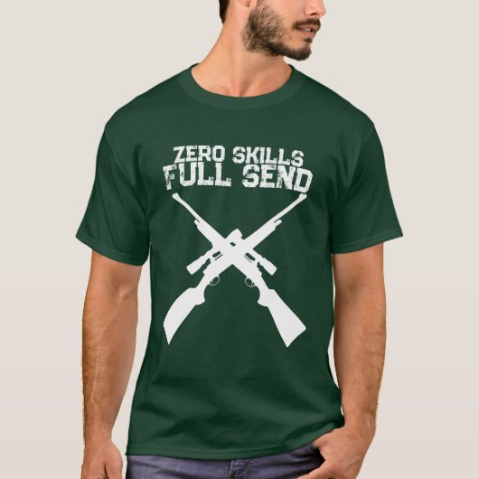 おもしろスキルゼロフル送信ハンティングTシャツ Tシャツ (正面)