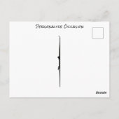 おもしろスキー クリスマス スノーマン 冬の季節のポストカード ポストカード (裏面)