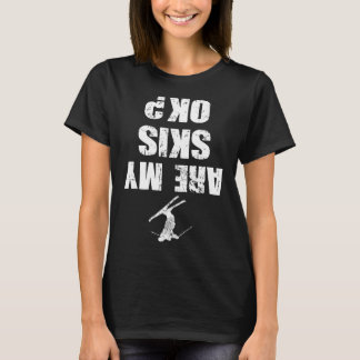 おもしろスキーTシャツダメージスキー冬のスポーツスキー Tシャツ