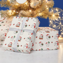 おもしろスノーマンクリスマスパーソナライズラッピング ラッピングペーパー