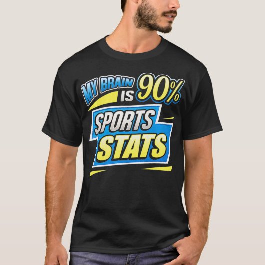 おもしろスポーツ統計Tシャツ 脳 オッズ 統計学者 Tシャツ (正面)