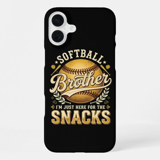 おもしろソフトボール兄弟おやつスポーツ iPhoneケース (裏面)