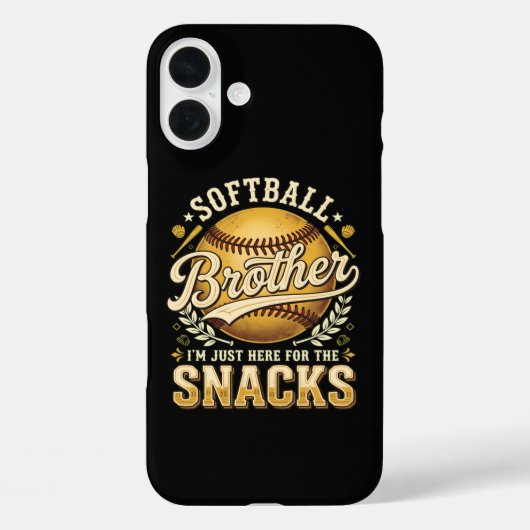 おもしろソフトボール ブラザー おやつ スポーツ Case-Mate iPhoneケース (裏面)