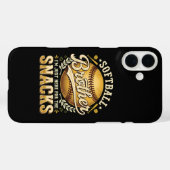 おもしろソフトボール ブラザー おやつ スポーツ Case-Mate iPhoneケース (裏面 (横))
